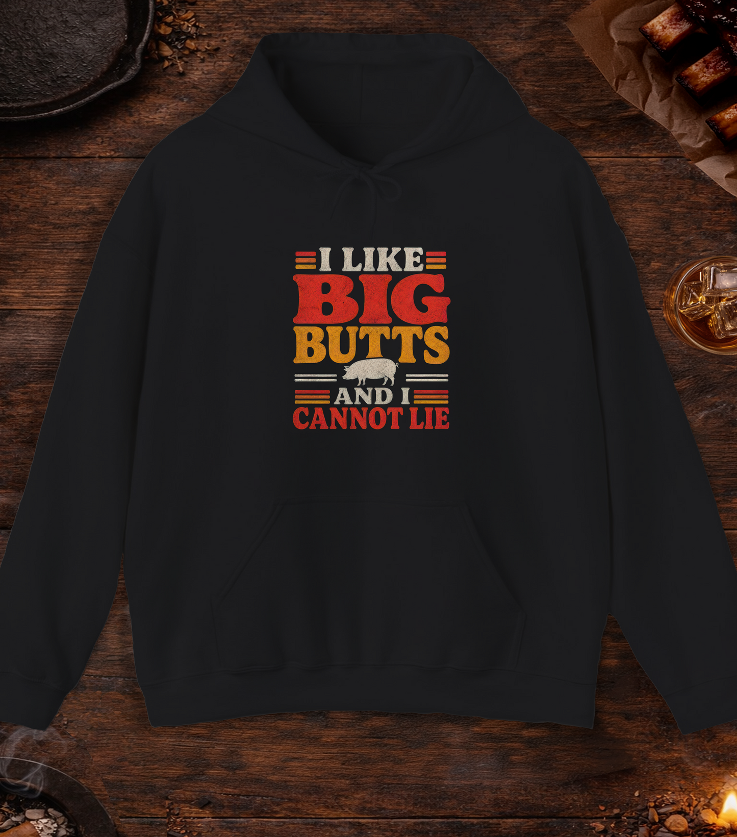 Like Big Butts Hoodie - Black