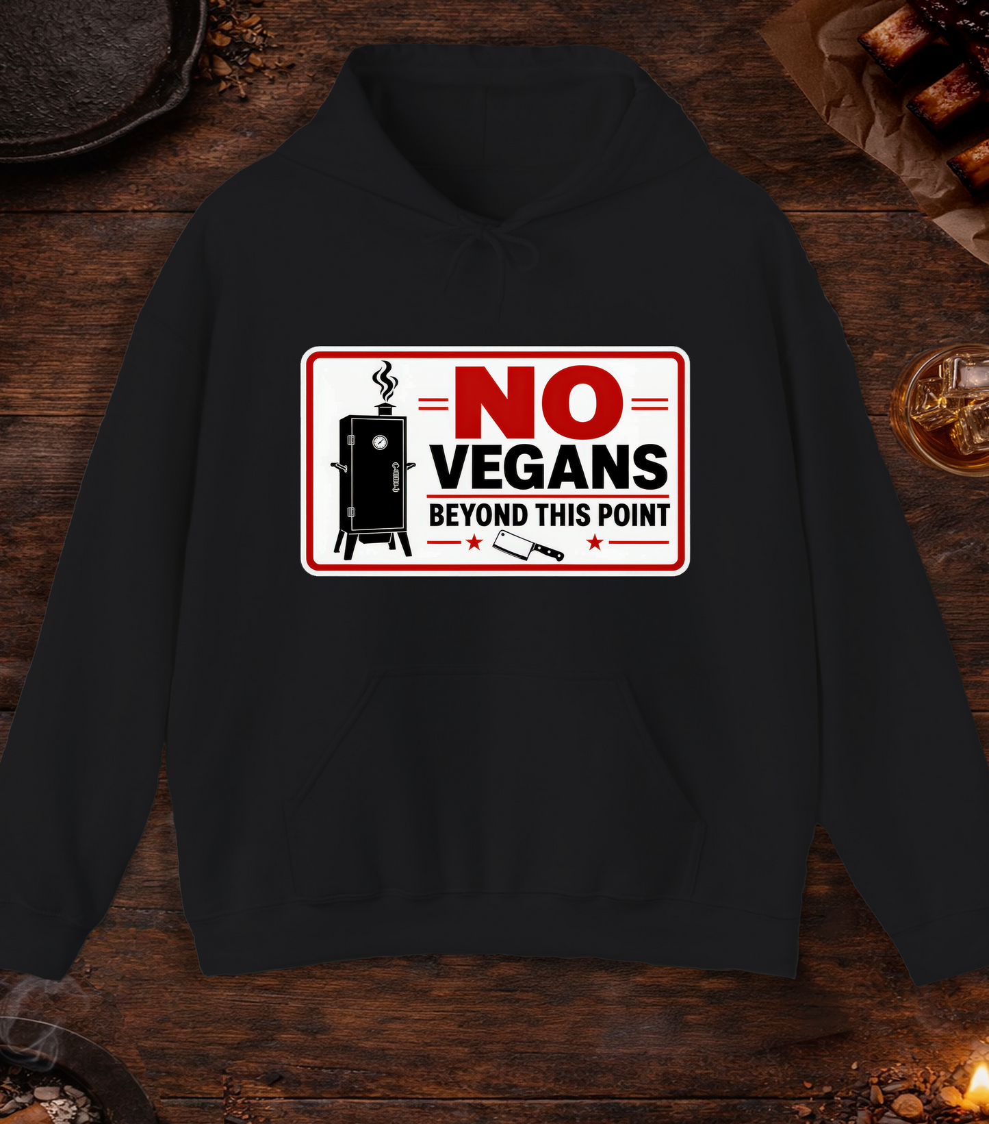 No Vegans Hoodie - Black
