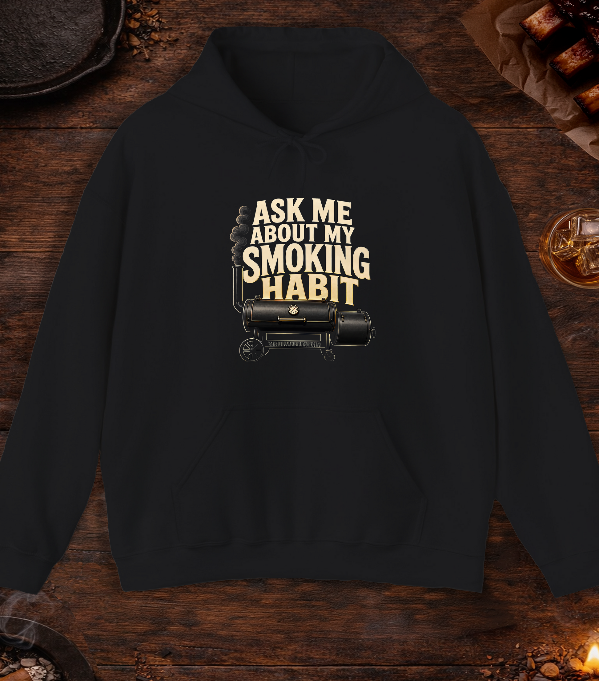 Smoking Habit Hoodie - Black