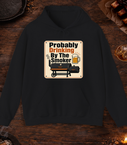 Drinking By Smoker Hoodie - Black