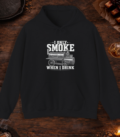 Smoke When I Drink Hoodie - Black