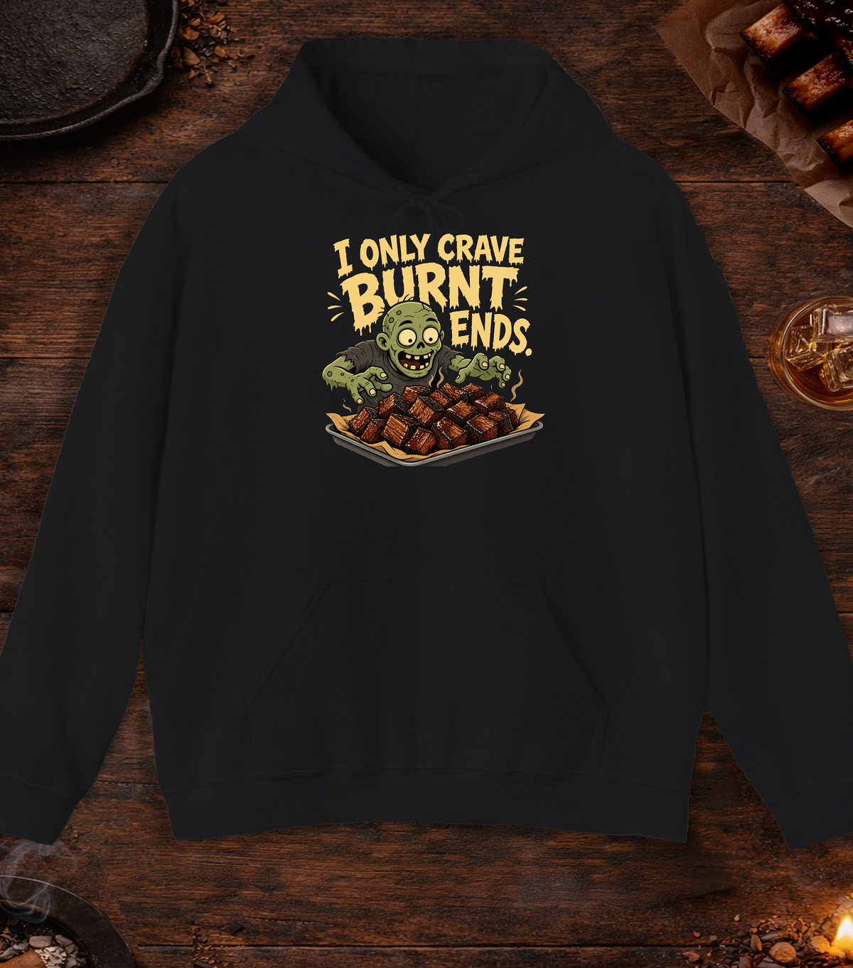 Crave Burnt Ends Hoodie - Black