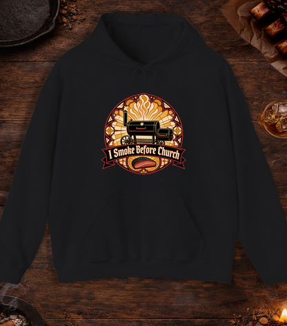 I Smoke Before Church Hoodie - Black