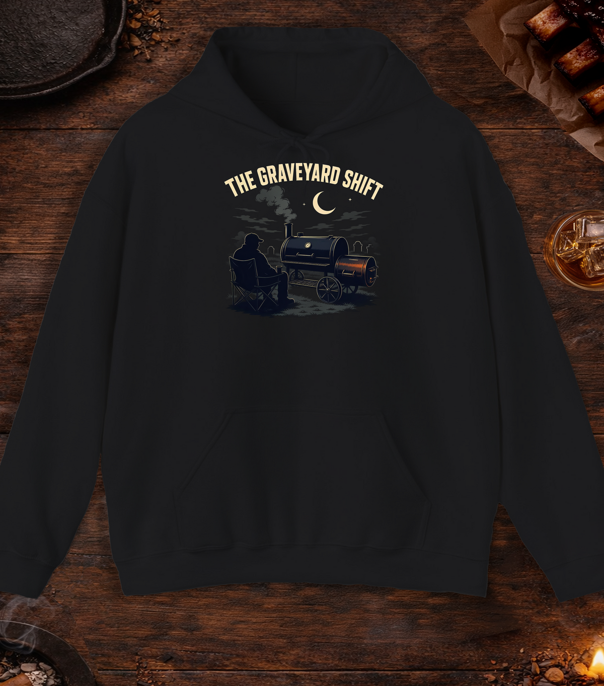 Graveyard Shift Hoodie - Black