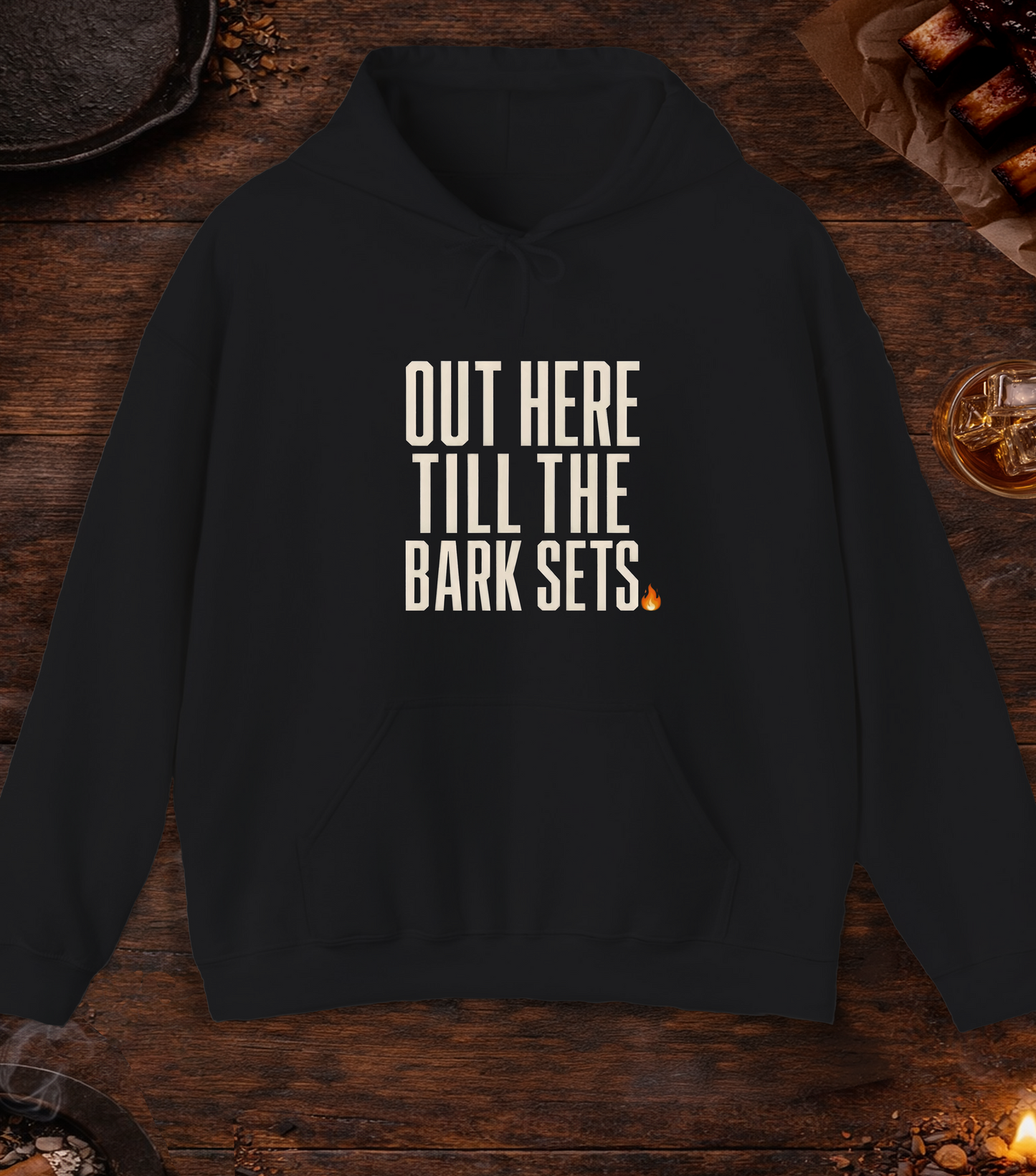 Till the Bark Sets Hoodie - Black