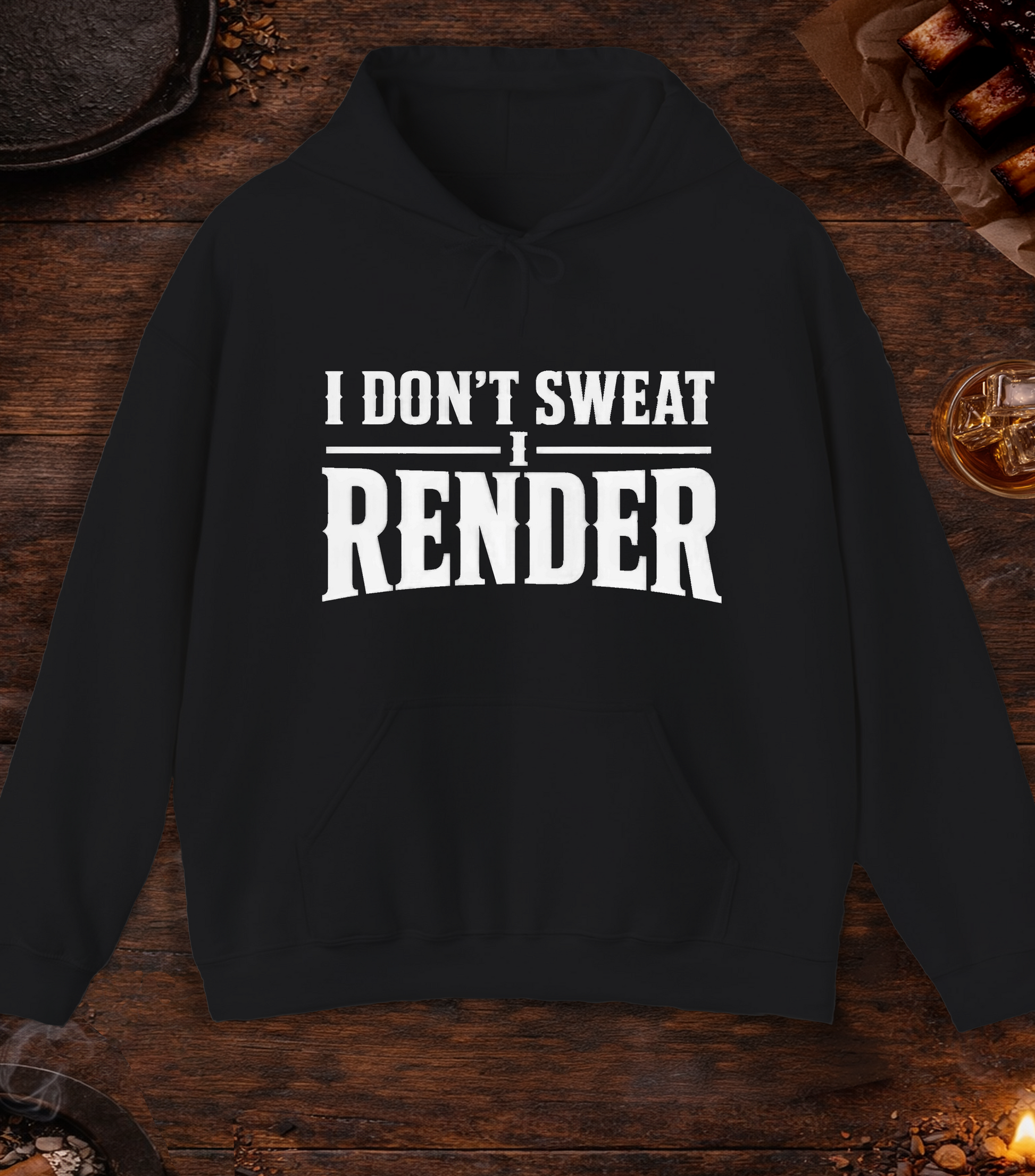I Render Hoodie - Black