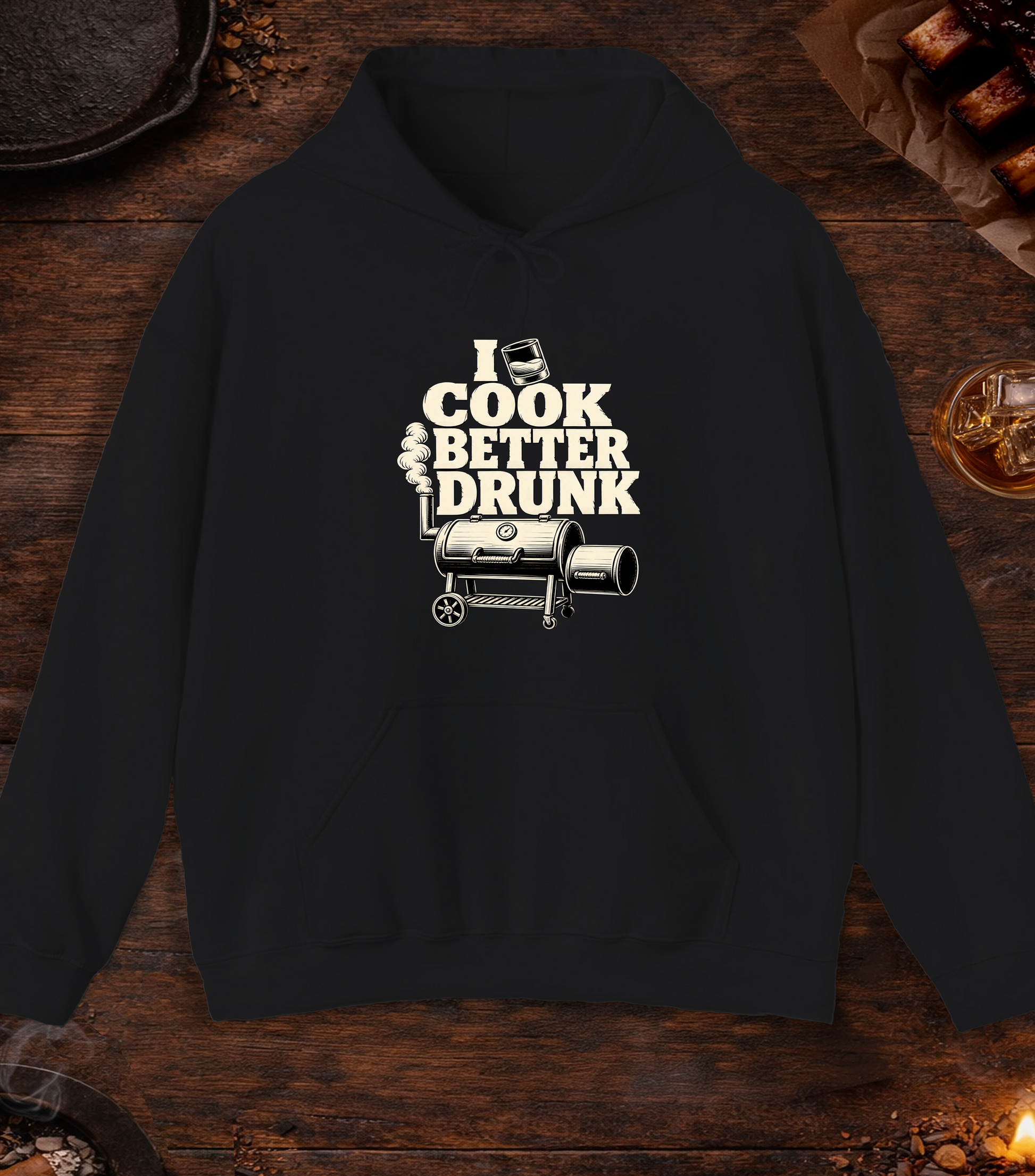 Cook Better Drunk Hoodie - Black
