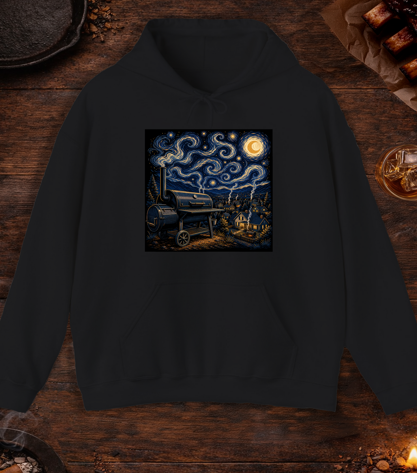 Smokey Night Hoodie - Black