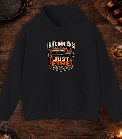 No Gimmicks Just Fire Hoodie - Black