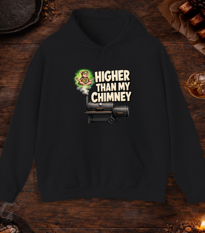 Higher Than Chimeny Hoodie - Black