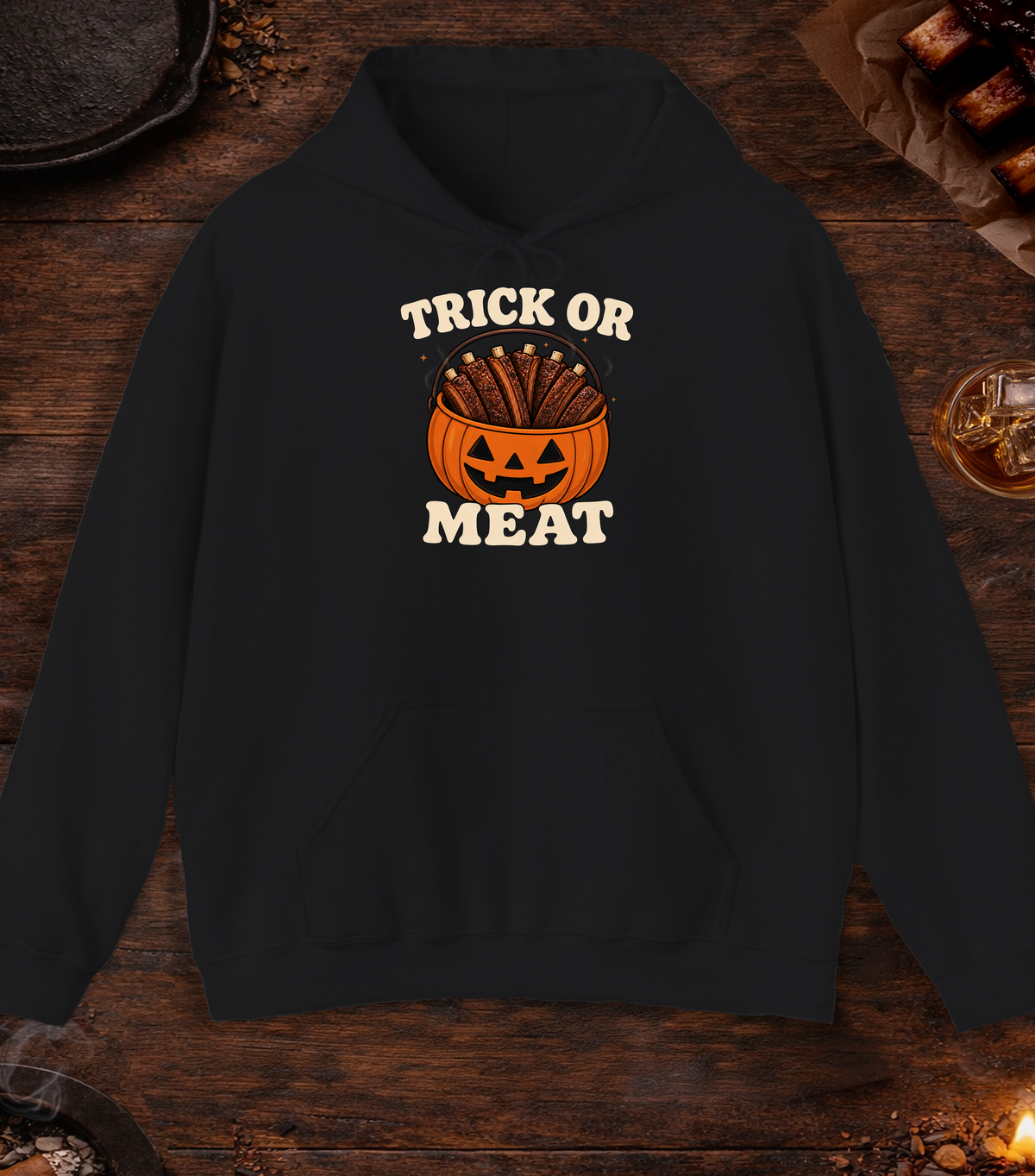 Trick or Meat Hoodie - Black