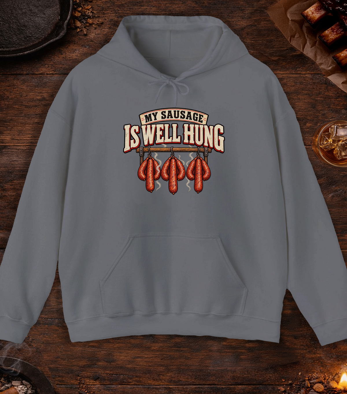 Well Hung Hoodie - Charcoal