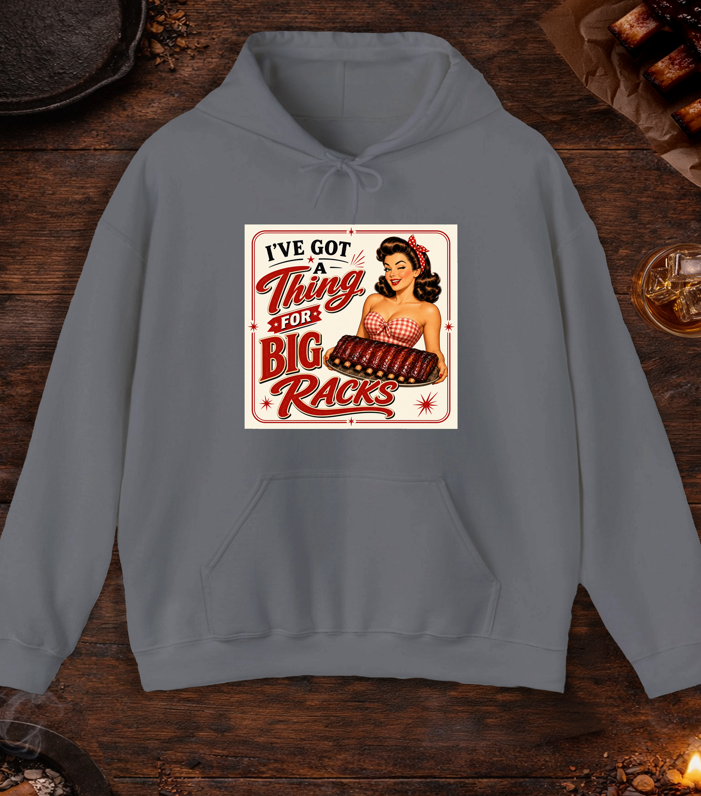 I've Got A Thing For Big Racks Hoodie - Charcoal