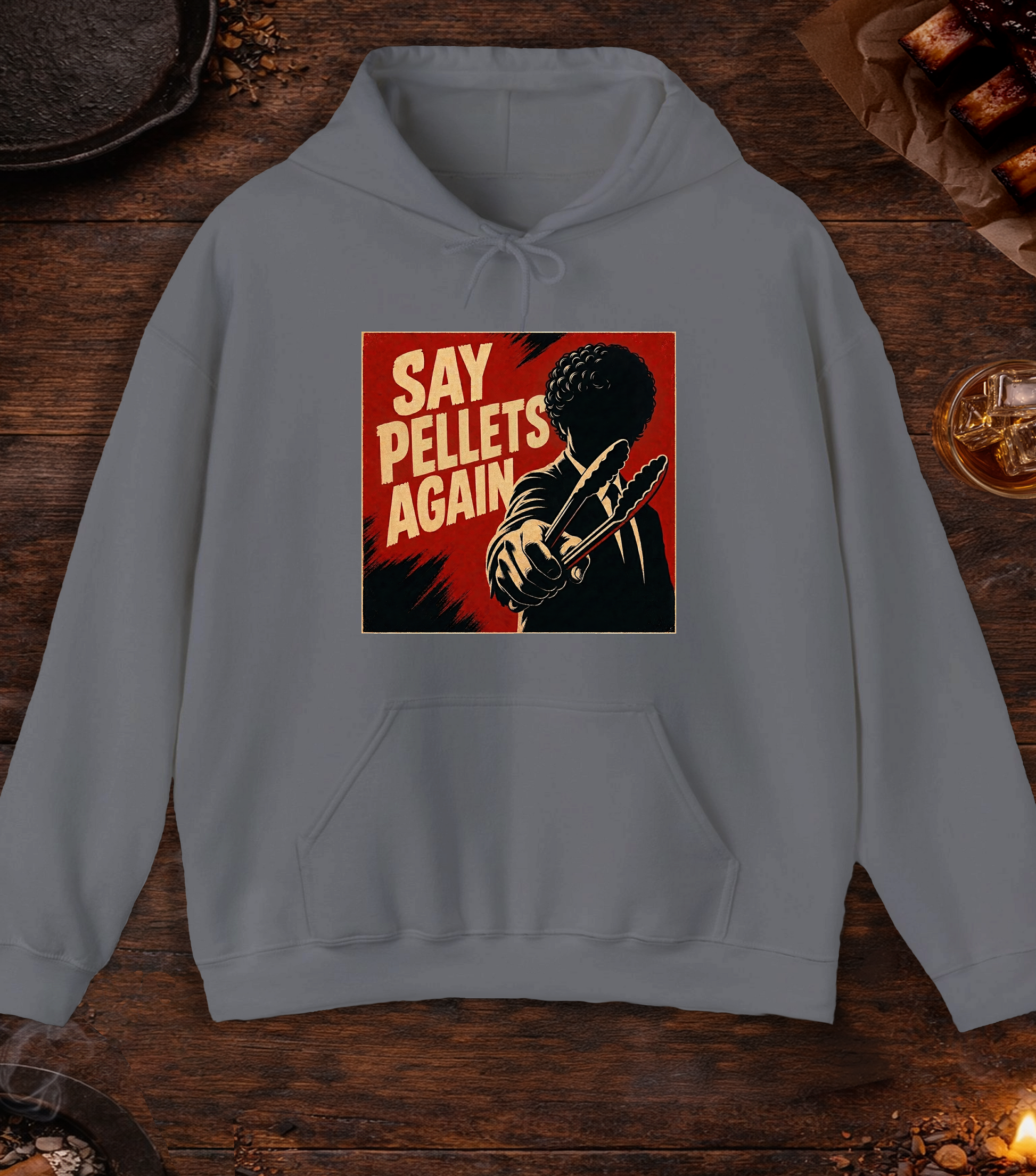 Say Pellets Again Hoodie - Charcoal