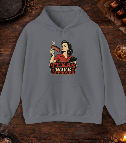 Texas Wife Approved Hoodie - Charcoal
