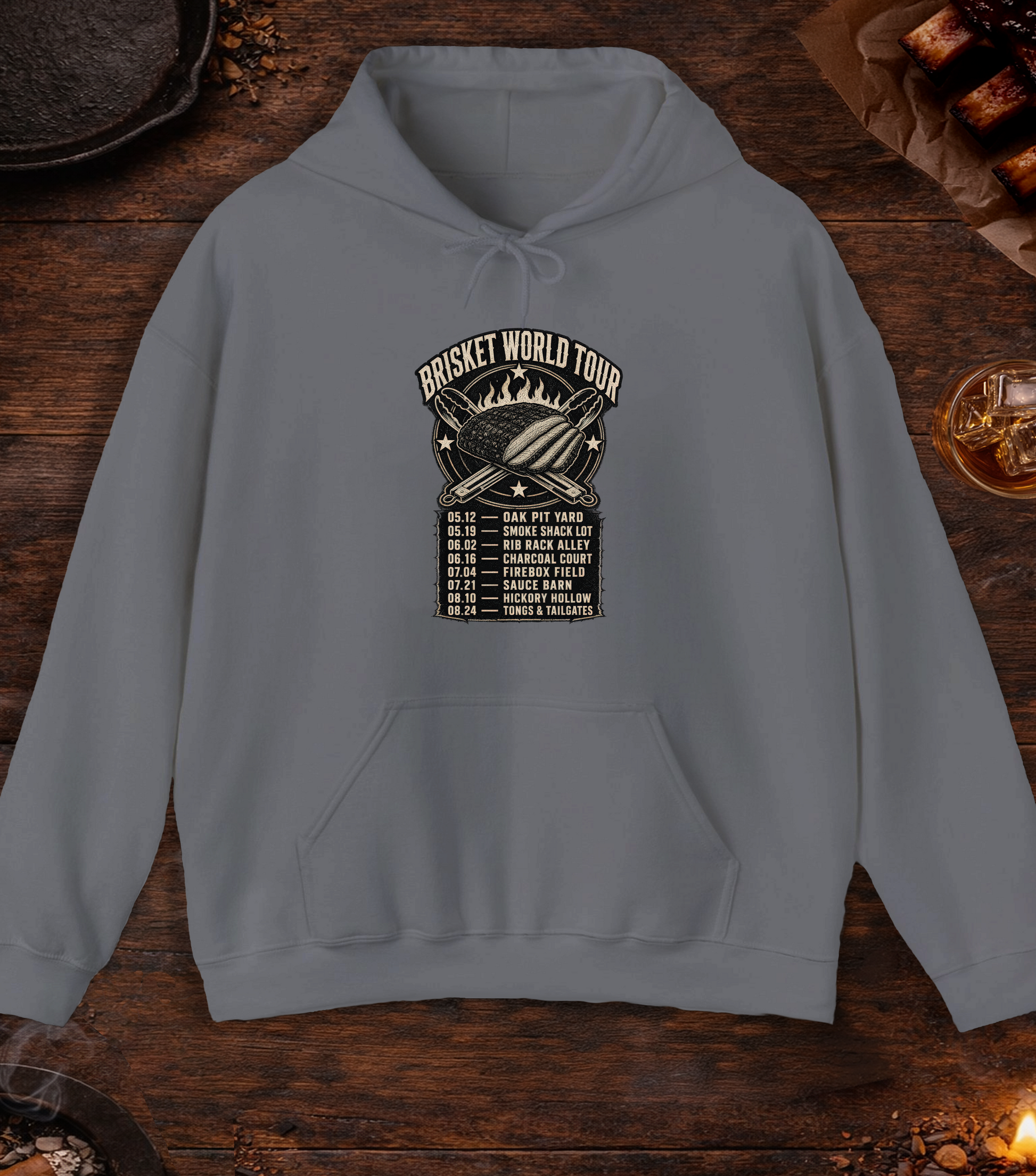 Brisket World Tour Hoodie - Charcoal