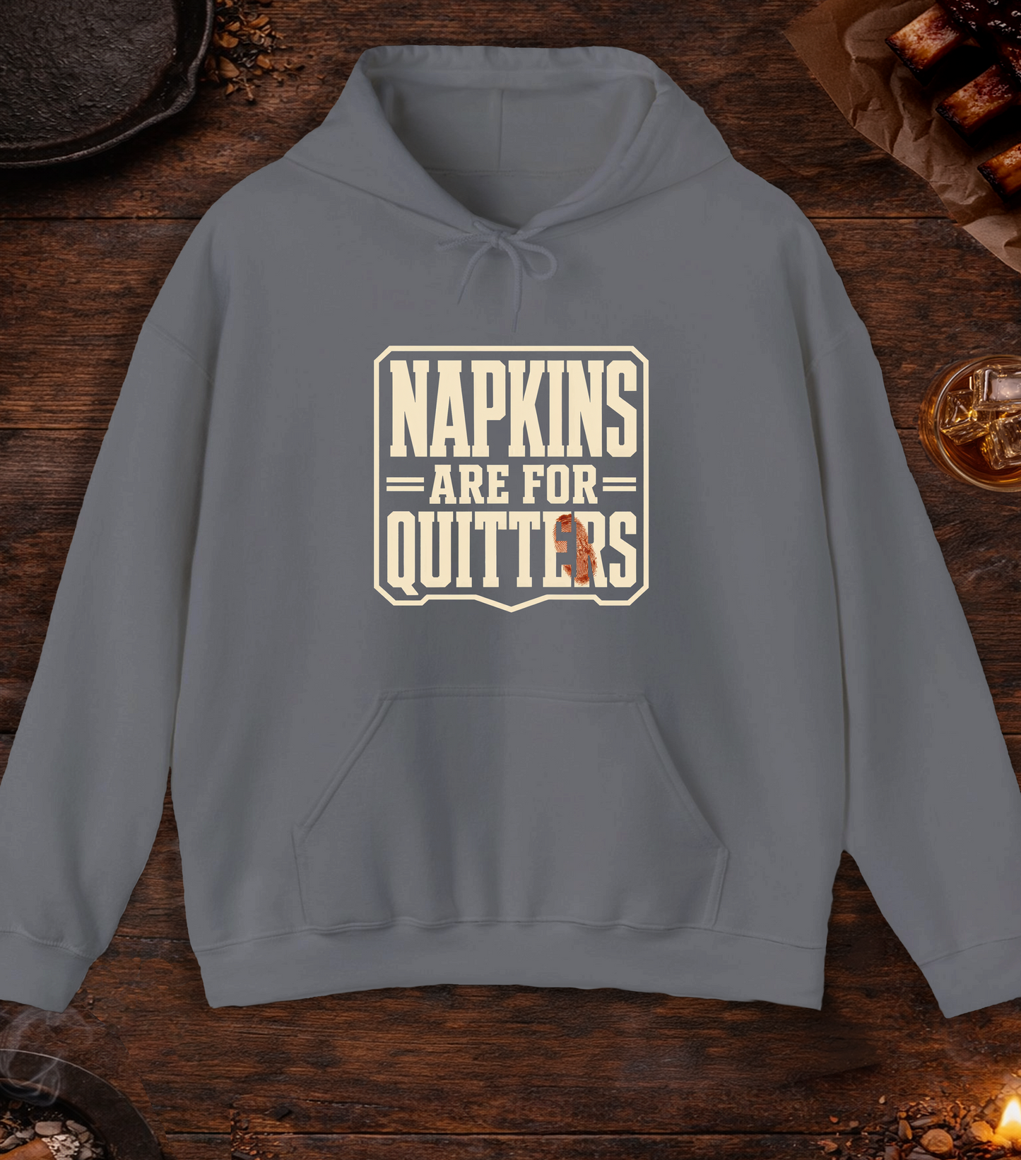 Napkins for Quitters Hoodie - Charcoal