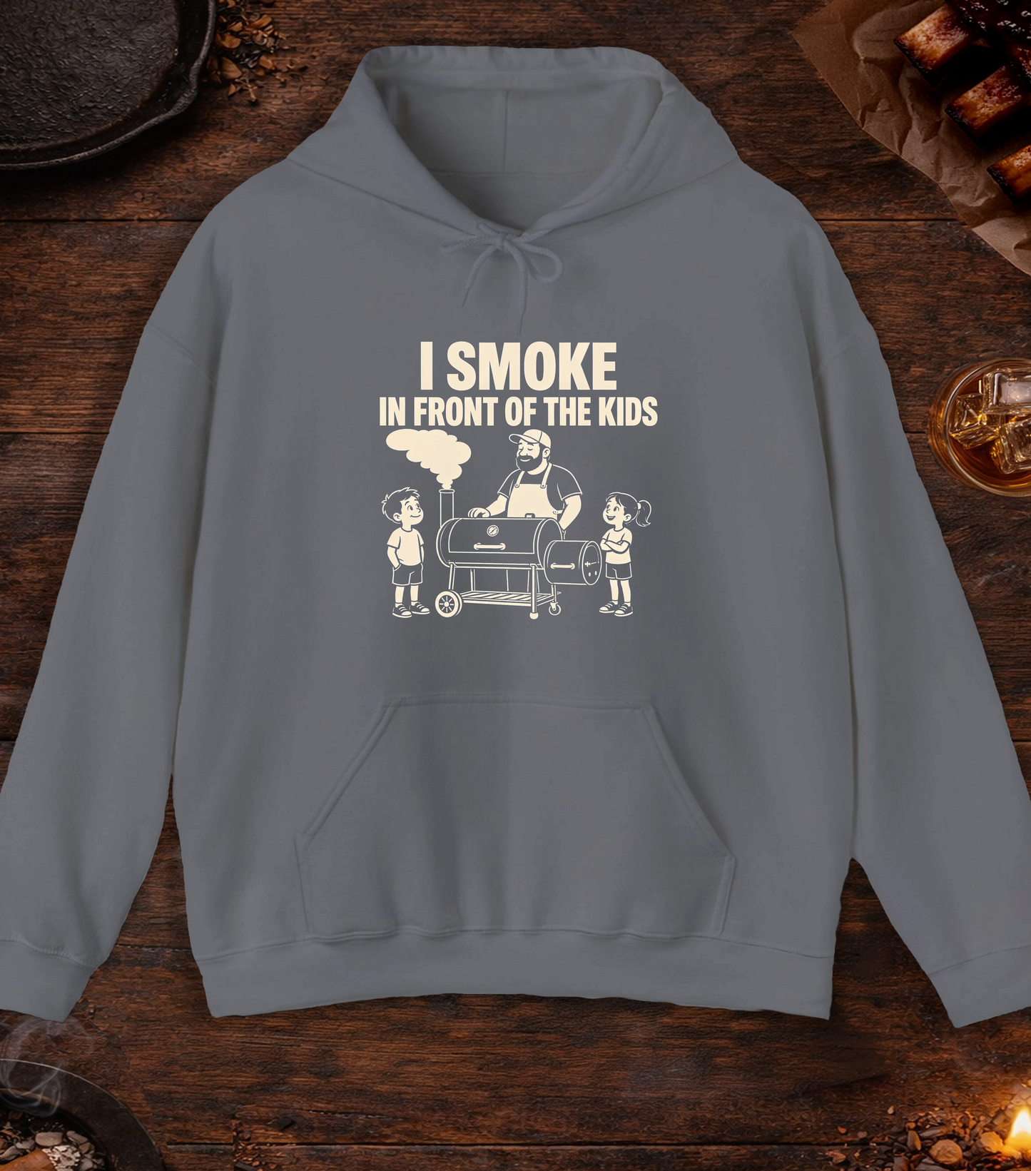 Smoke Kids Hoodie - Charcoal