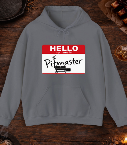 Hello My Name Is Pitmaster Hoodie - Charcoal