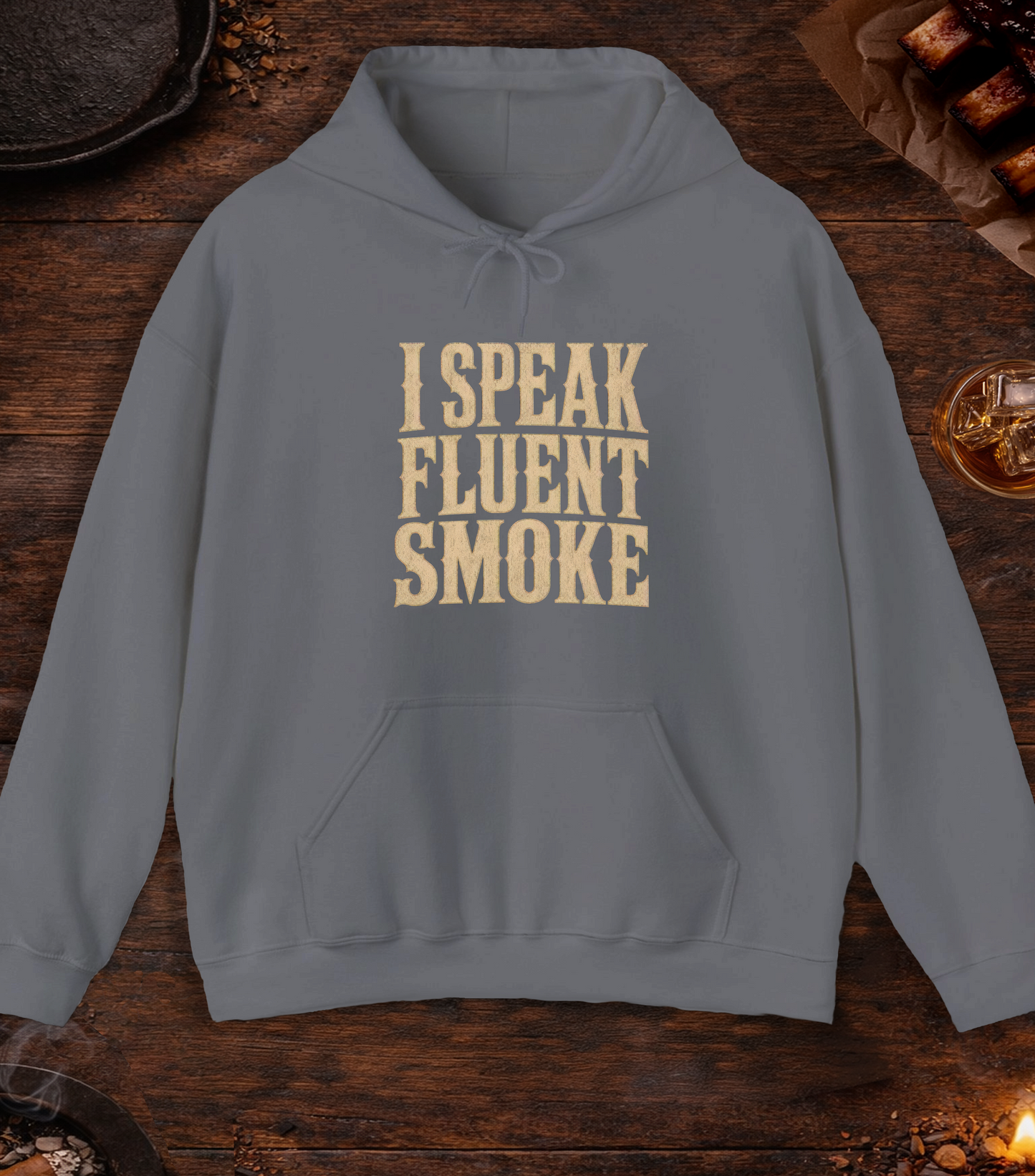 Speak Fluent Smoke Hoodie - Charcoal
