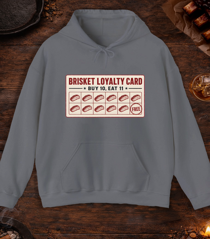 Brisket Loyalty Card Hoodie - Charcoal