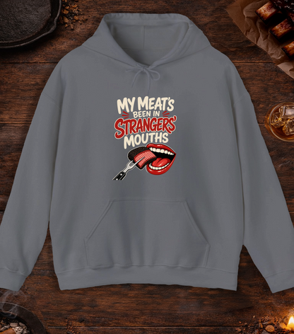 Meat in Strangers Mouths Hoodie - Charcoal