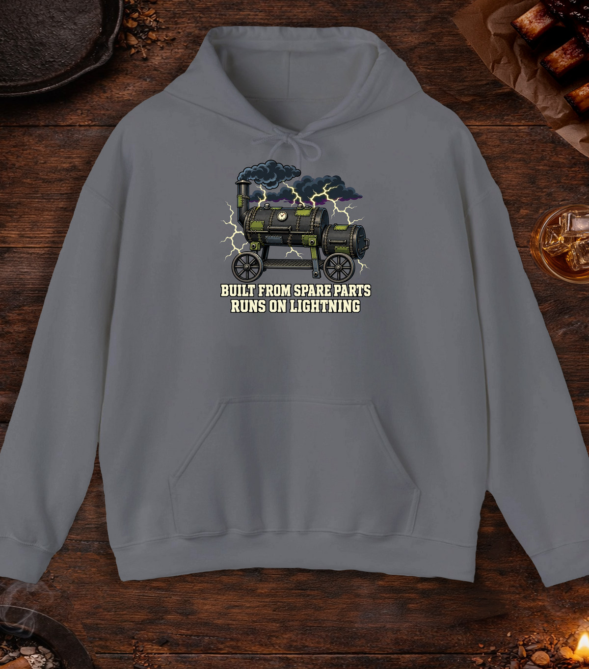 Runs on Lightning Hoodie - Charcoal
