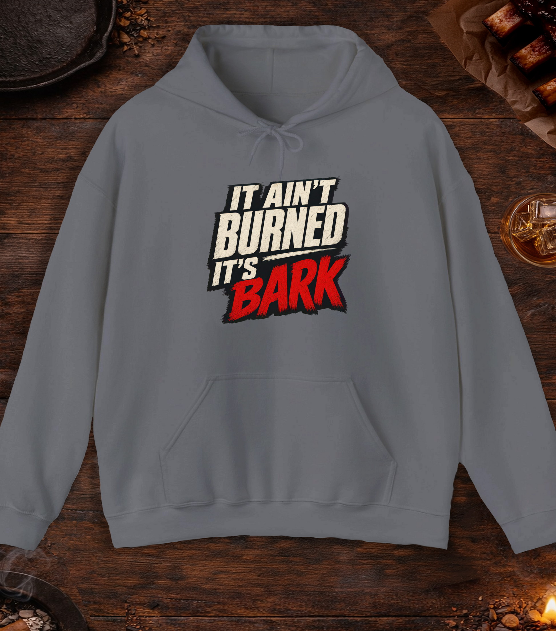 Not Burned Bark Hoodie - Charcoal