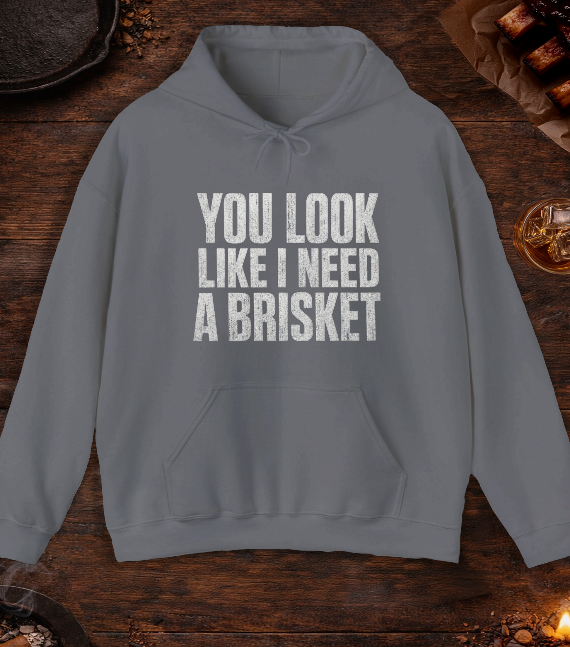 I Need a Brisket Hoodie - Charcoal