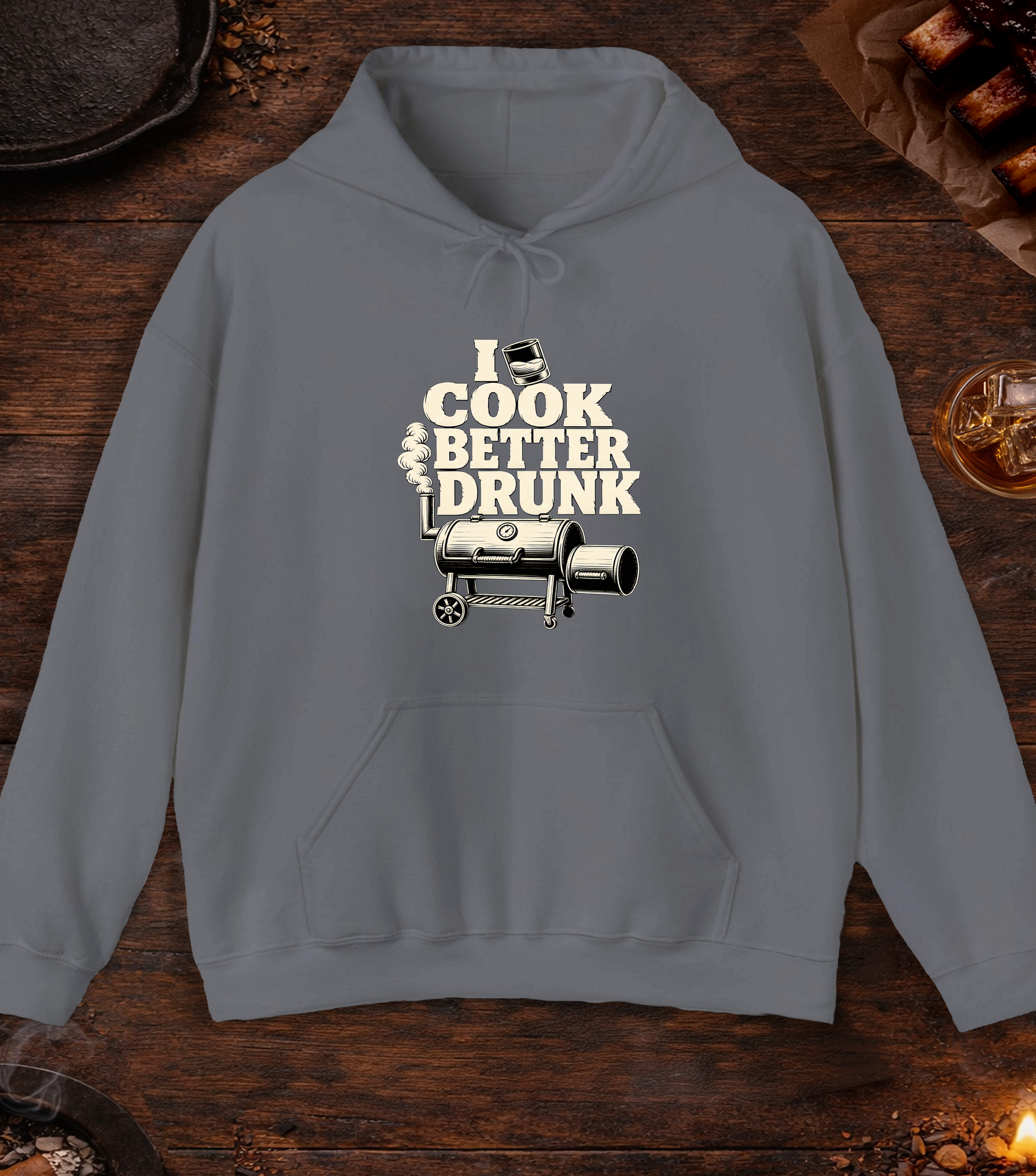 Cook Better Drunk Hoodie - Charcoal