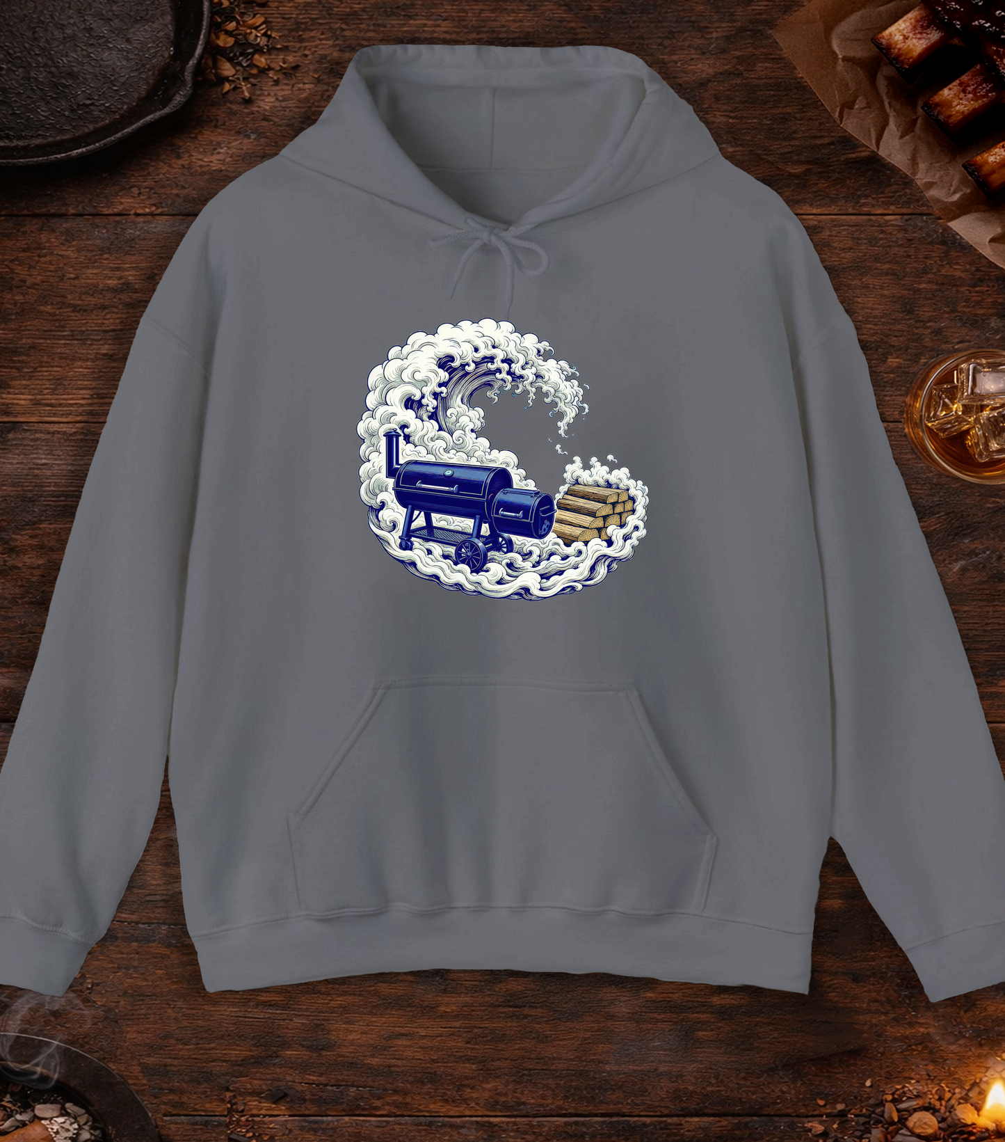 Smoke Wave Hoodie - Charcoal
