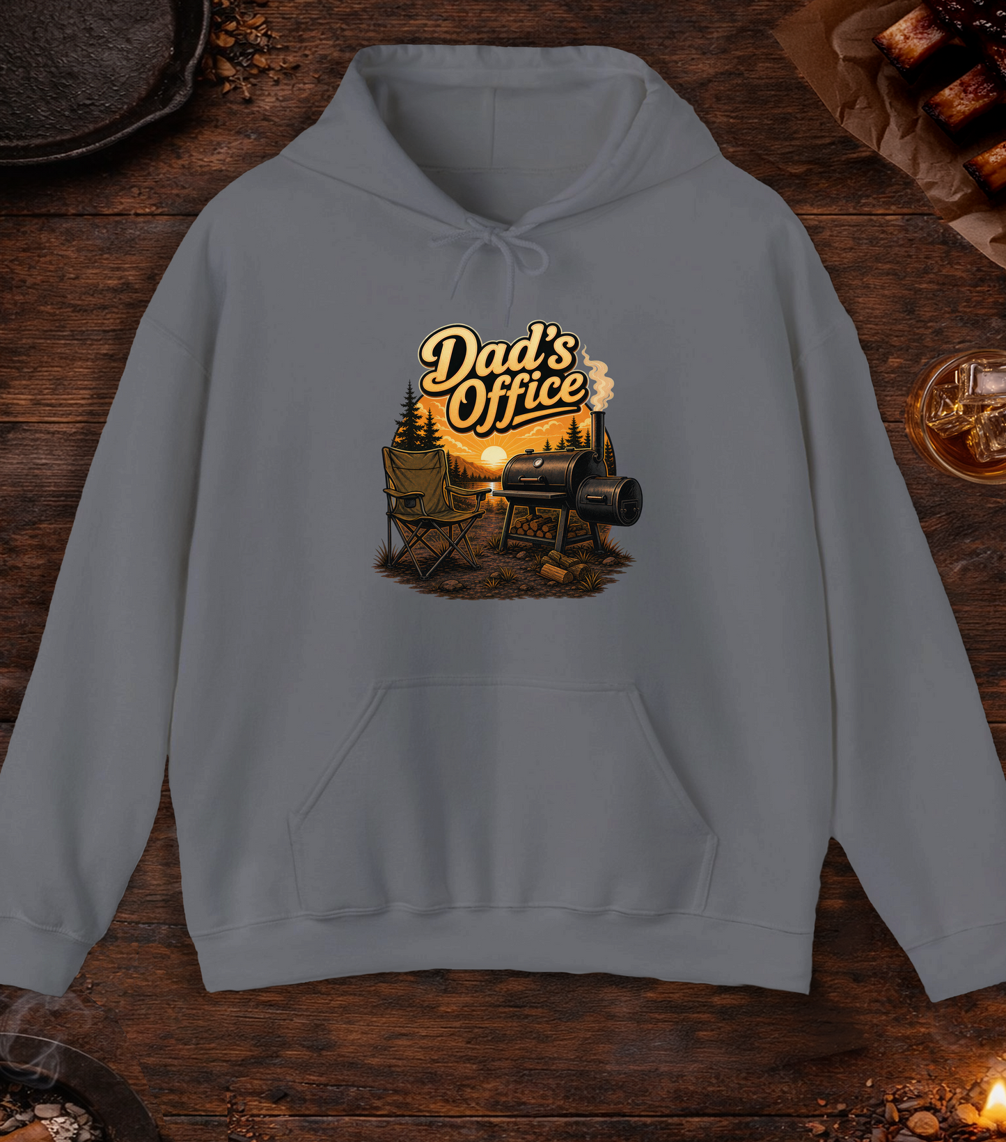Dad's Office Hoodie - Charcoal
