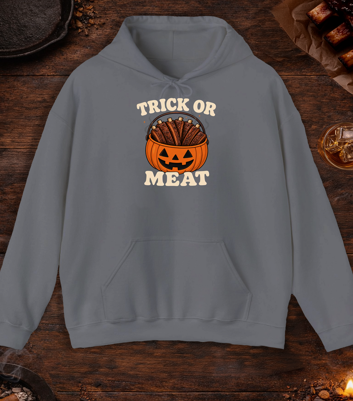 Trick or Meat Hoodie - Charcoal