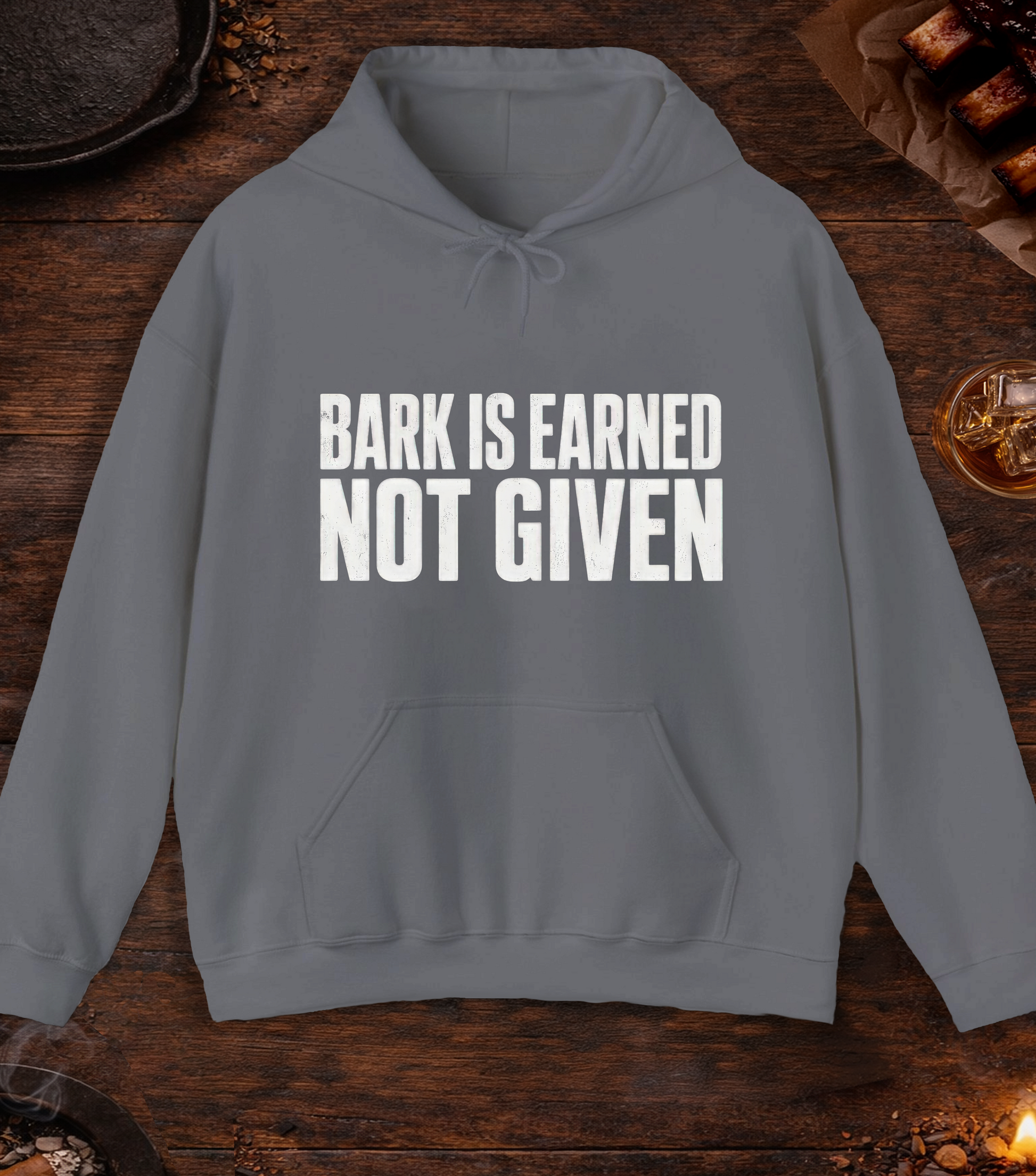 Bark Is Earned Hoodie - Charcoal