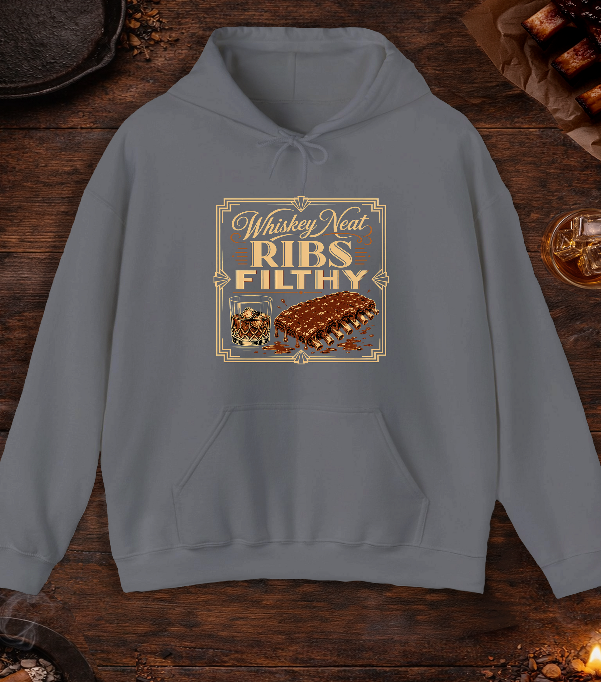 Ribs Filthy Hoodie - Charcoal