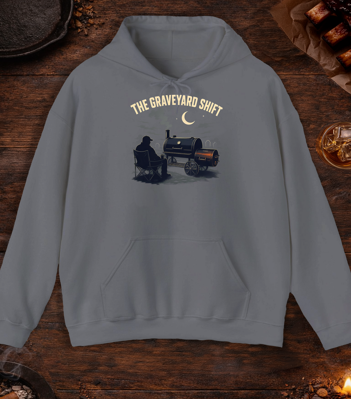 Graveyard Shift Hoodie - Charcoal