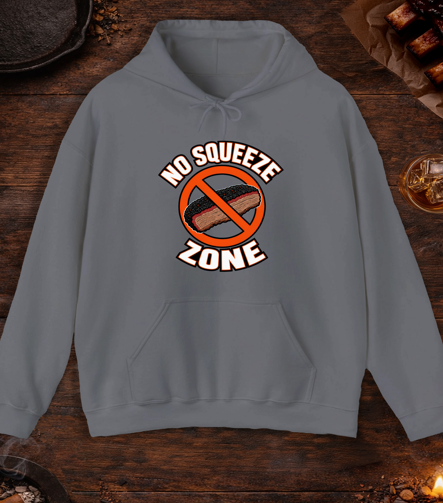 No Squeeze Zone Hoodie - Charcoal