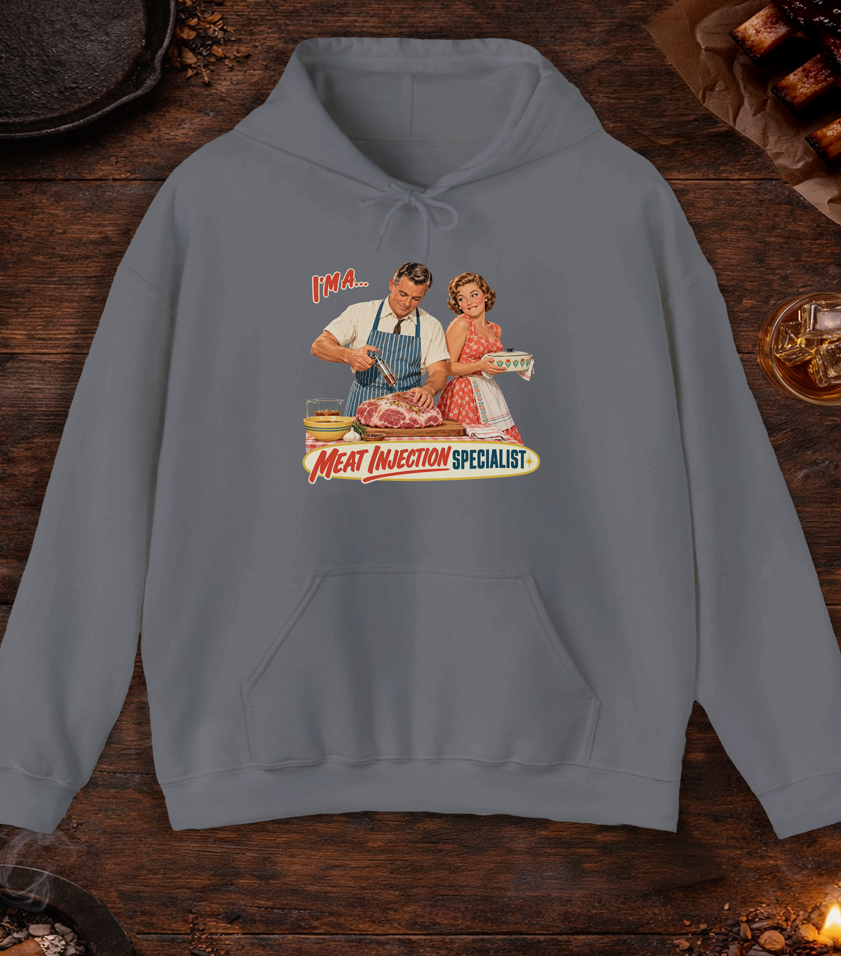 Meat Injection Hoodie - Charcoal