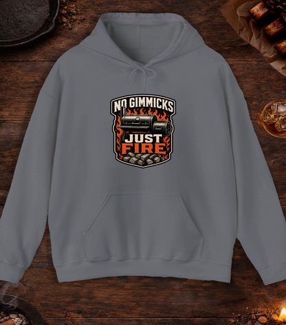 No Gimmicks Just Fire Hoodie - Charcoal