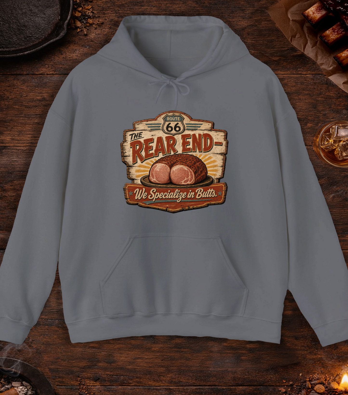 The Rear End Hoodie - Charcoal