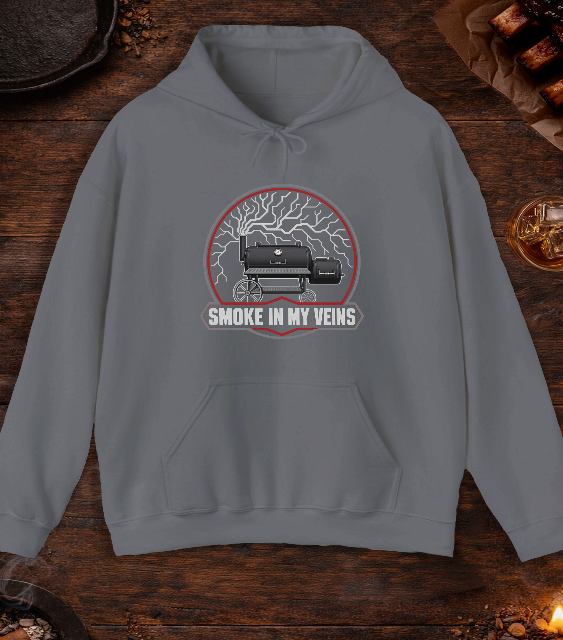 Smoke in My Veins Hoodie - Charcoal
