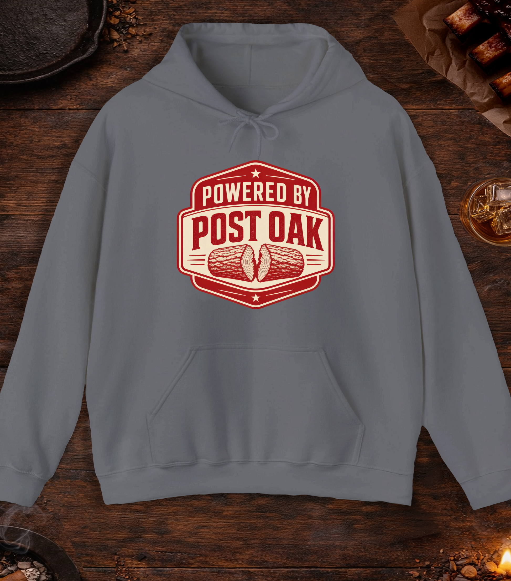 Powered by Post Oak Hoodie - Charcoal