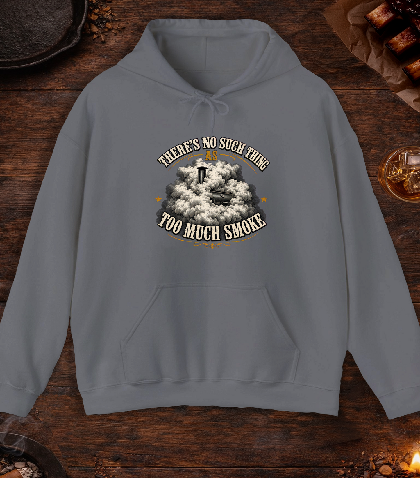 Too Much Smoke Hoodie - Charcoal