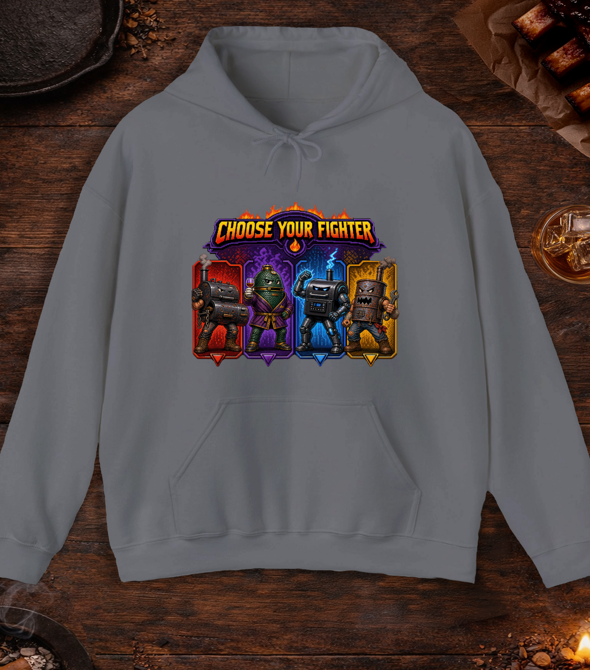 Choose Your Fighter Hoodie - Charcoal
