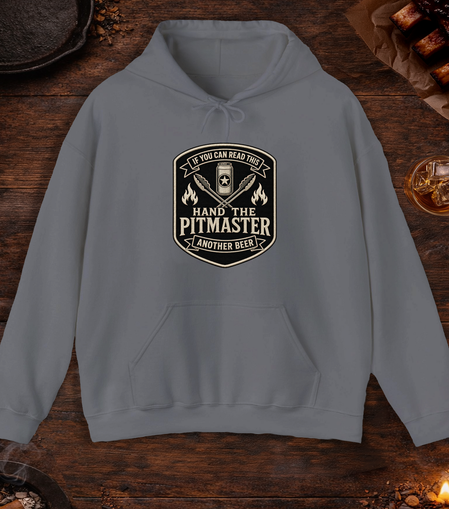 If You Can Read This, Hand the Pitmaster a Beer Hoodie - Charcoal