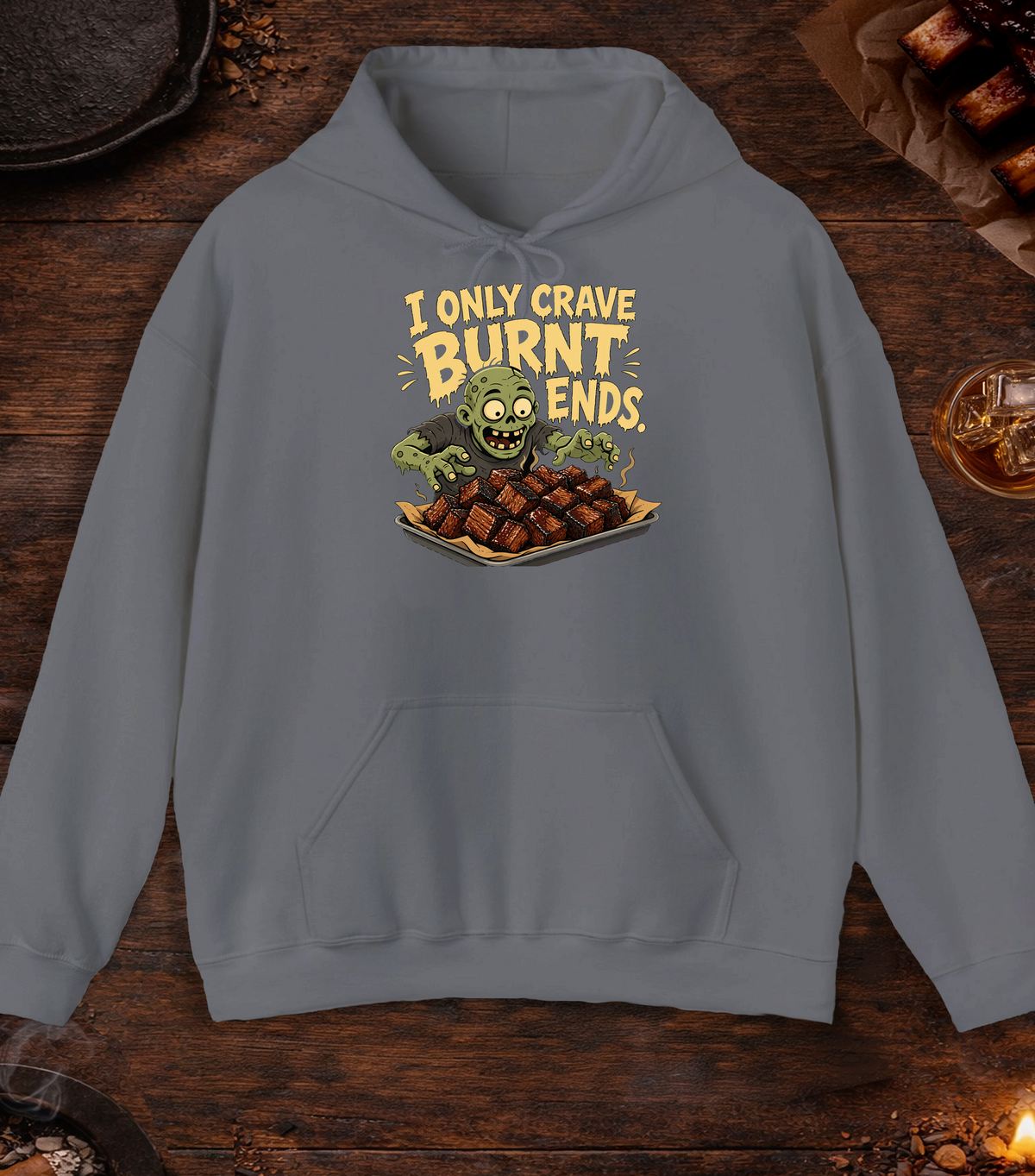Crave Burnt Ends Hoodie - Charcoal