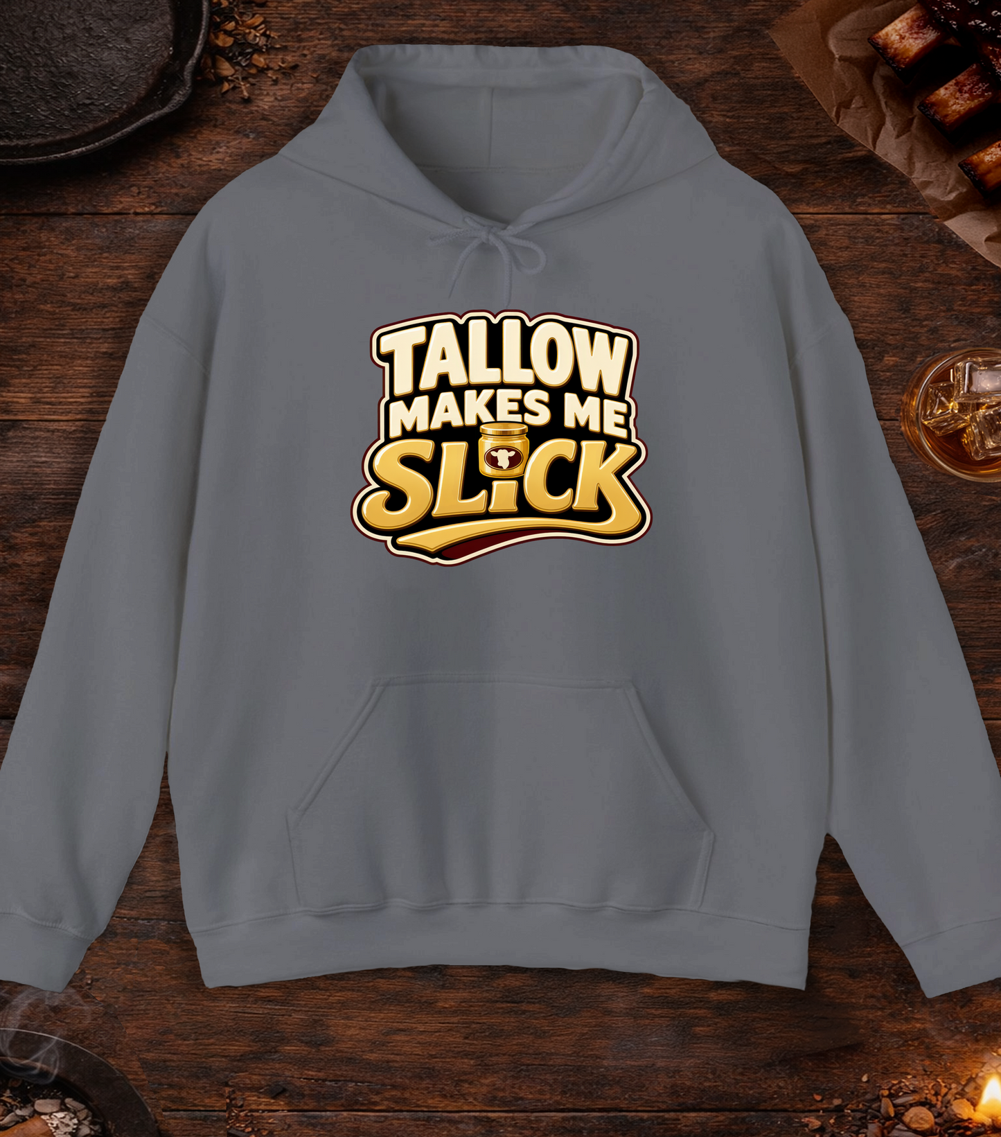 Tallow Slick Hoodie - Charcoal