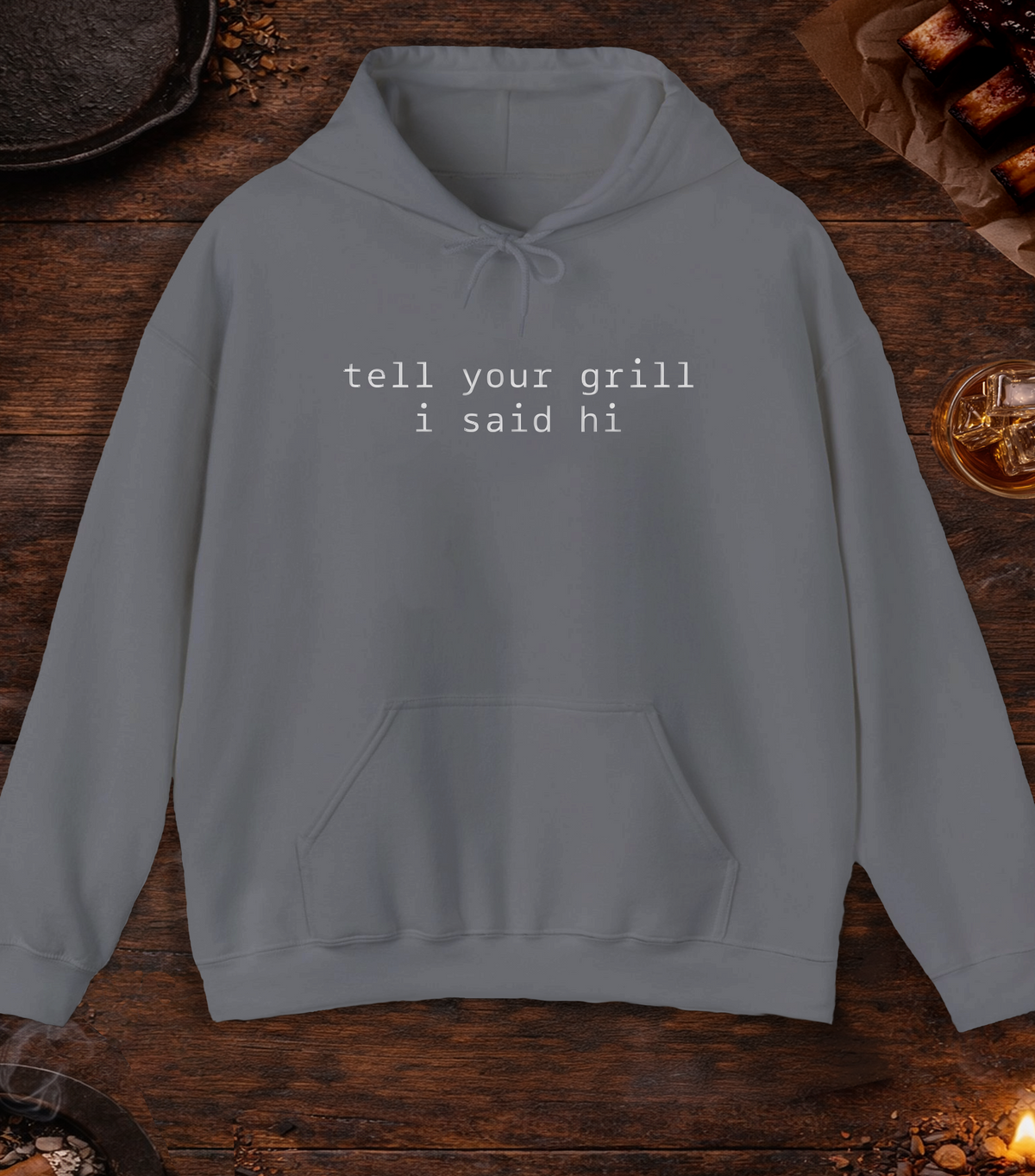 Grill Hi Hoodie - Charcoal