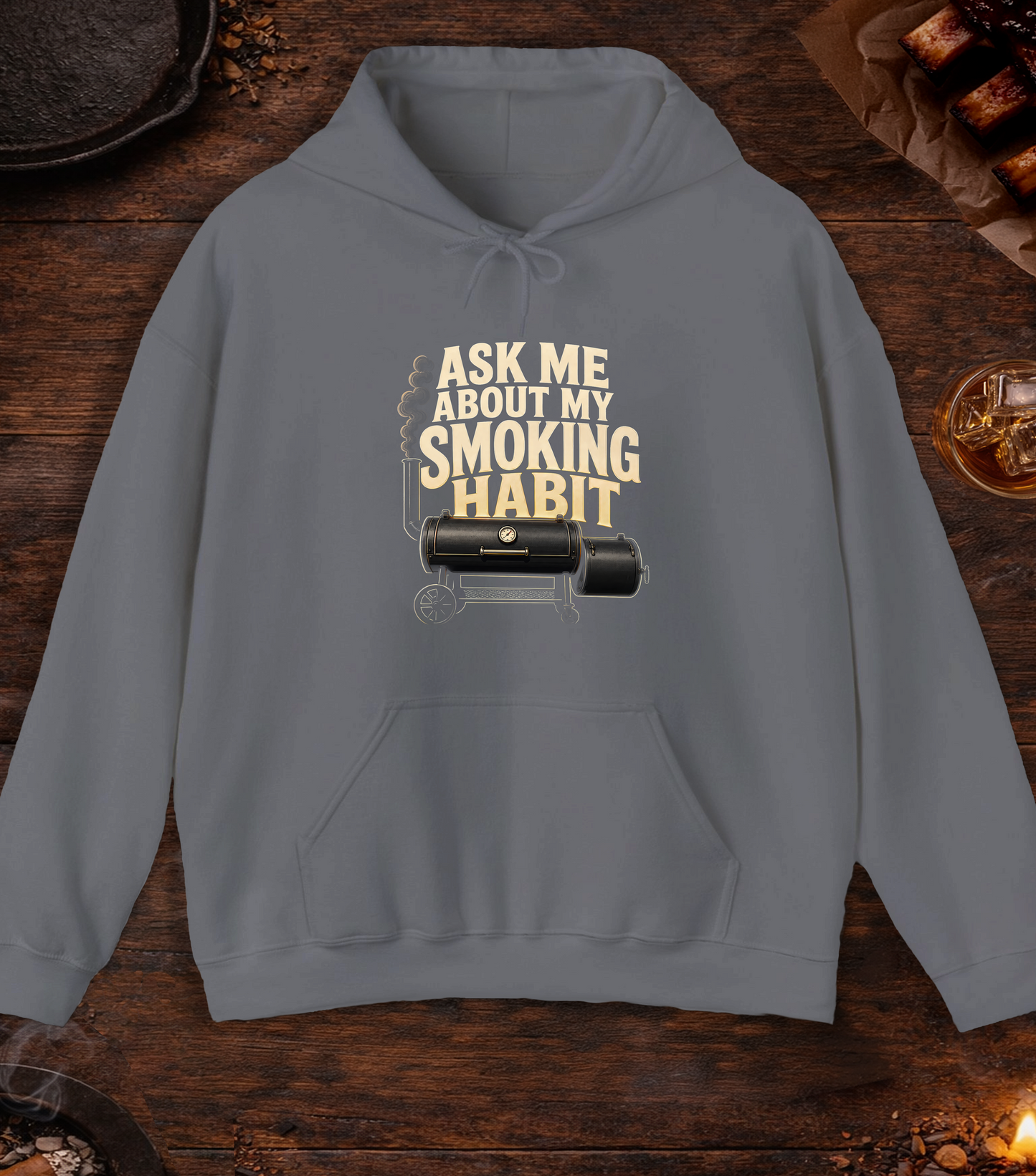 Smoking Habit Hoodie - Charcoal