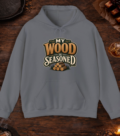 Wood Is Seasoned Hoodie - Charcoal